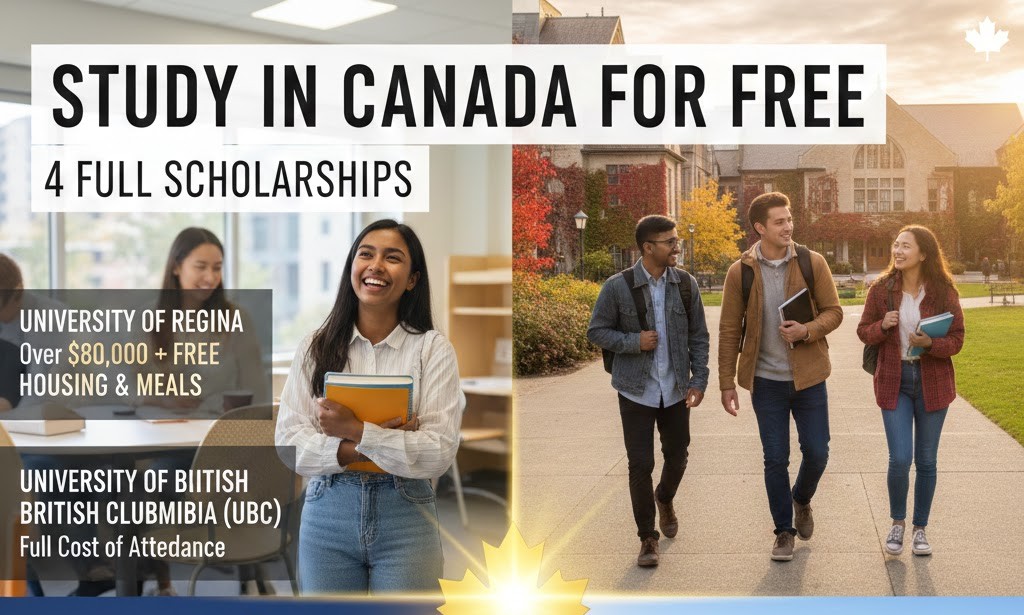 How to Study in Canada for Free: 4 Full Scholarships for International Students (2026-2027)